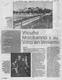 Vicuña Mackenna y su Viña en invierno
