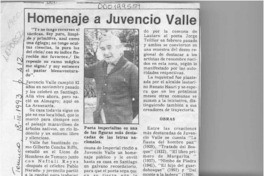 Homenaje a Juvencio Valle  [artículo].