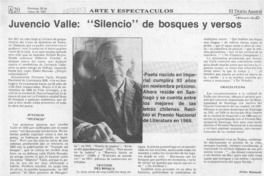 Juvencio Valle, "Silencio" de bosques y versos  [artículo] Helder Binimelis.