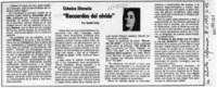 "Recuerdos del olvido"  [artículo] Sara Vial.