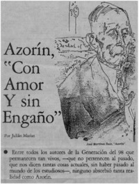 Azorín, "con amor y sin engaño"