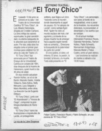 "El Tony chico"  [artículo].