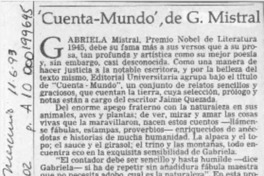 "Cuenta-mundo", de G. Mistral  [artículo].