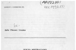 Juicio mistraliano sobre el lenguaje regional, 1925-1936  [artículo] Julio Piñones Lizama.