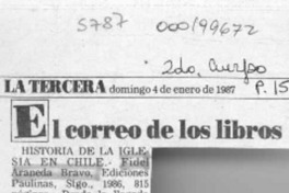 Historia de la Iglesia en Chile  [artículo].