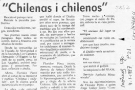 "Chilenas i chilenos"  [artículo] Enrique Ramírez Capello.