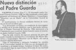 Nueva distinción al Padre Guarda