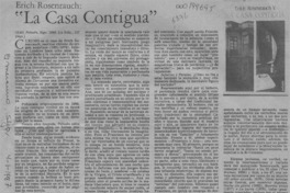 "La casa contigua"  [artículo] Ana María Larraín.