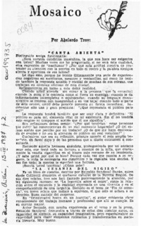 Mosaico  [artículo] Abelardo Troy.