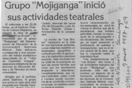 Grupo "Mojiganga" inició sus actividades teatrales  [artículo].