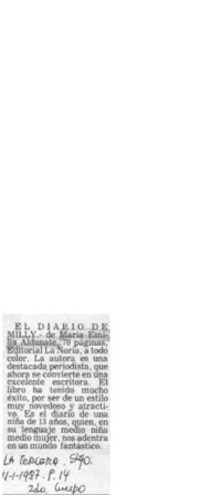 El Diario de Milly  [artículo].
