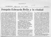 Joaquín Edwards Bello y la ciudad