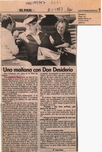 Una mañana con Don Desiderio  [artículo] Juan Gana.