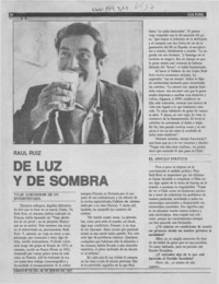 De luz y de sombra  [artículo] Ernesto Saul.