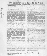 Un escritor en el jurado de Viña  [artículo] Antonio Rojas Gómez.