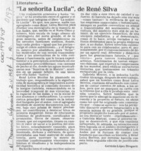 "La señorita Lucila", de René Leiva