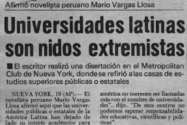 Universidades latinas son nidos extremistas