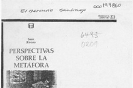 Juan Rivano, "Perspectivas sobre la metáfora"  [artículo] Luis Vargas Saavedra.