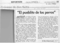 "El pueblito de los perros"  [artículo] Mario Cánepa Guzmán.