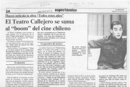 El Teatro callejero se suma al "boom" del cine chileno  [artículo].