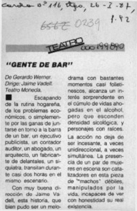 "Gente de Bar"  [artículo].