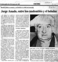 Jorge Amado, entre los candomblés y el babalao  [artículo].
