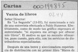 Venta de libros  [artículo] Maura Brescia.