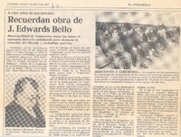 Recuerdan obra de J. Edwards Bello