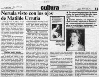 Neruda visto con los ojos de Matilde Urrutia  [artículo].