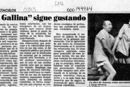 La Gallina sigue gustando  [artículo].