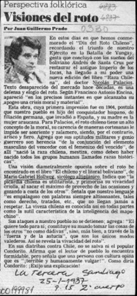 Visiones del roto  [artículo] Juan Guillermo Prado O.