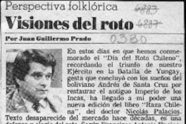 Visiones del roto  [artículo] Juan Guillermo Prado O.