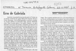 Ecos de Gabriela  [artículo] Ketty Farandato P.