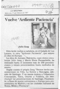 Vuelve "Ardiente paciencia"  [artículo].