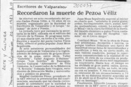 Recordaron la muerte de Pezoa Véliz  [artículo].