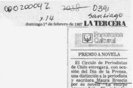 Premio a novela  [artículo].