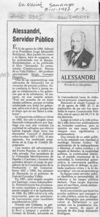 Alessandri, servidor público  [artículo].