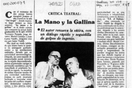 La mano y la gallina  [artículo] Sergio Palacios.