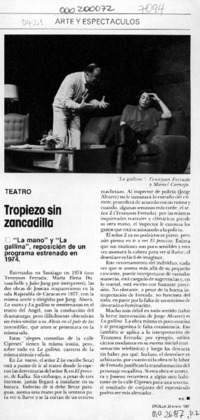 Tropiezo sin zancadilla