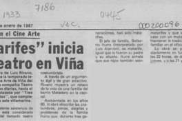 "Los Matarifes" inicia ciclo de teatro en Viña  [artículo].