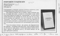 Indivisión y partición  [artículo].