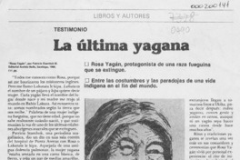 La última yagana  [artículo] Jaime Quezada.