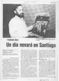 Un día nevará en Santiago  [artículo] Leonardo Cáceres C.