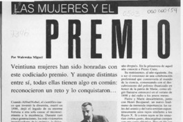 Las mujeres y el Premio Nobel  [artículo] Walewska Miguel.