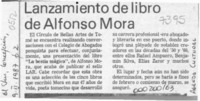 Lanzamiento de libro de Alfonso Mora  [artículo].