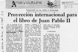 Proyección internacional para el libro de Juan Pablo II  [artículo].