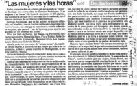 "Las mujeres y las horas"  [artículo] Cronos.