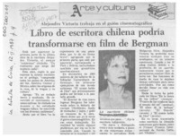 Libro podría transformarse en película  [artículo].