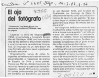 El ojo del fotógrafo  [artículo] J. Q.