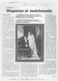 Disparen al matrimonio  [artículo] Darío Oses.